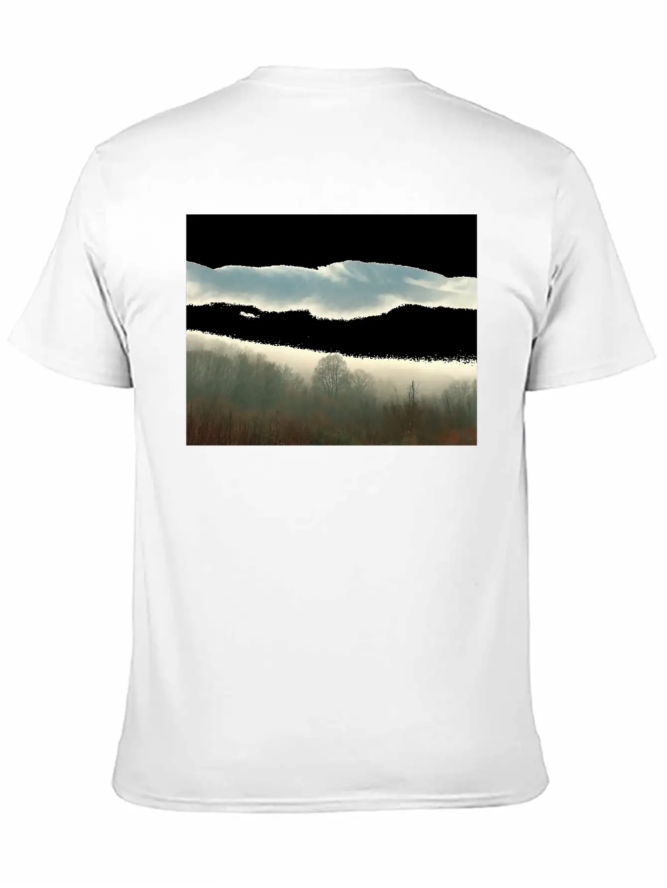Mountain Above The Clouds Unisex Short Sleeve Soft Cotton T-Shirt – Casual Everyday Wear