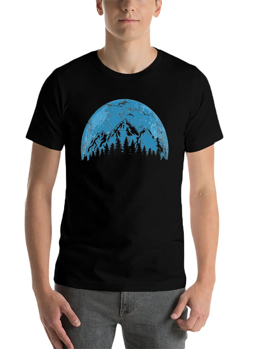 Mountain And Forest Unisex Short Sleeve Soft Cotton T-Shirt – Casual Everyday Wear
