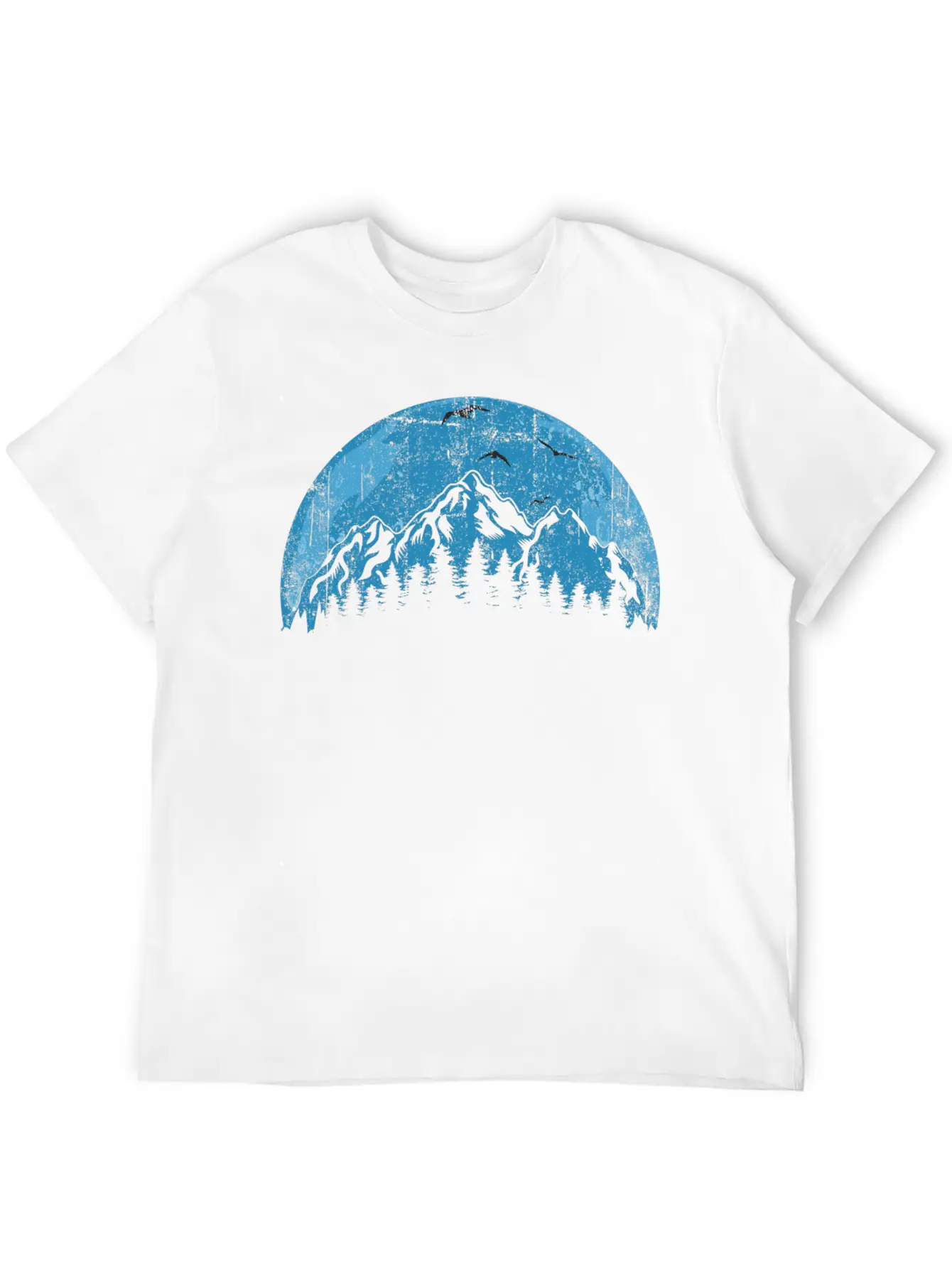 Mountain And Forest Unisex Short Sleeve Soft Cotton T-Shirt – Casual Everyday Wear