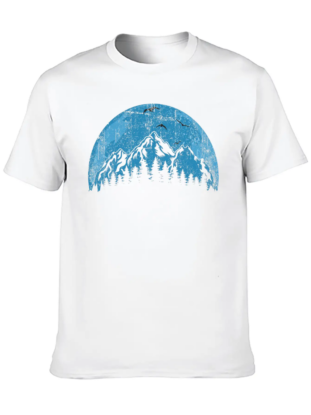 Mountain And Forest Unisex Short Sleeve Soft Cotton T-Shirt – Casual Everyday Wear