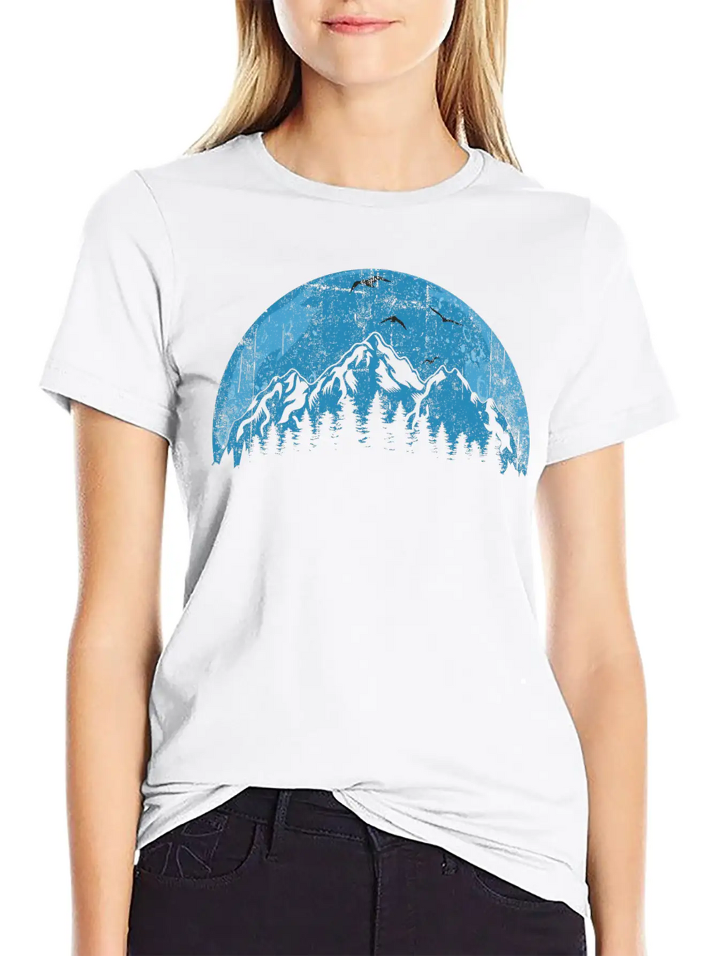 Mountain And Forest Unisex Short Sleeve Soft Cotton T-Shirt – Casual Everyday Wear