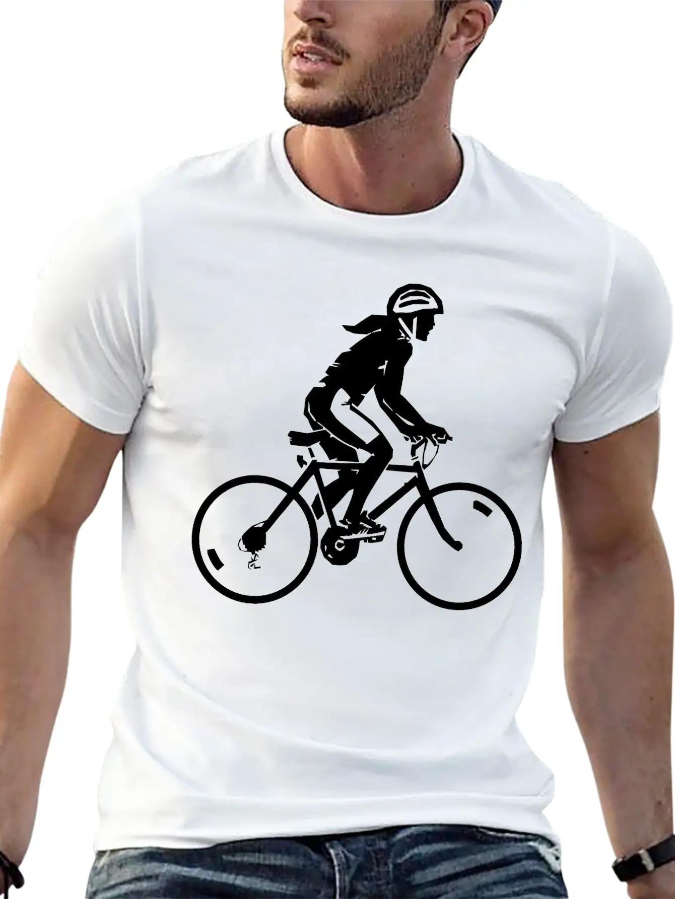 Mountain Bike Rider Cycling Stylish Everyday T-Shirt – Unisex Basic Cotton Tee