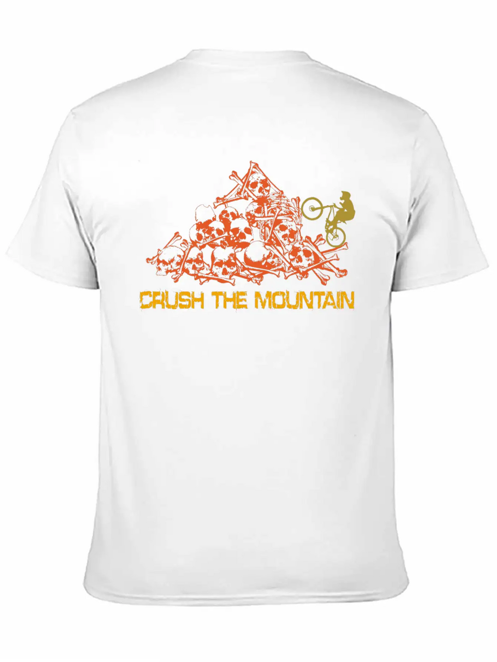 MOUNTAIN BIKER SKULL MOUNTAINS WITH TEXT Unisex Casual T-Shirt – Clean Design For Daily Comfort
