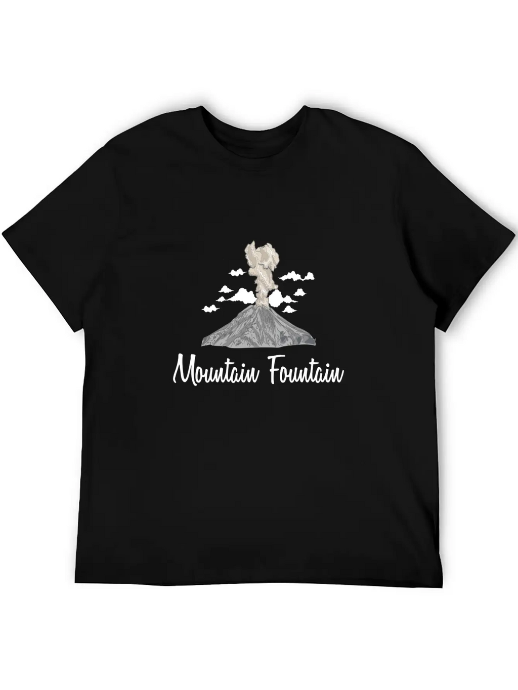 Mountain Fountain Casual Graphic T-Shirt – Simple And Comfortable Daily Wear