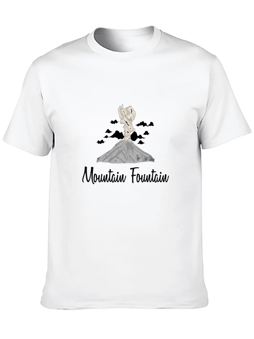 Mountain Fountain Casual Graphic T-Shirt – Simple And Comfortable Daily Wear