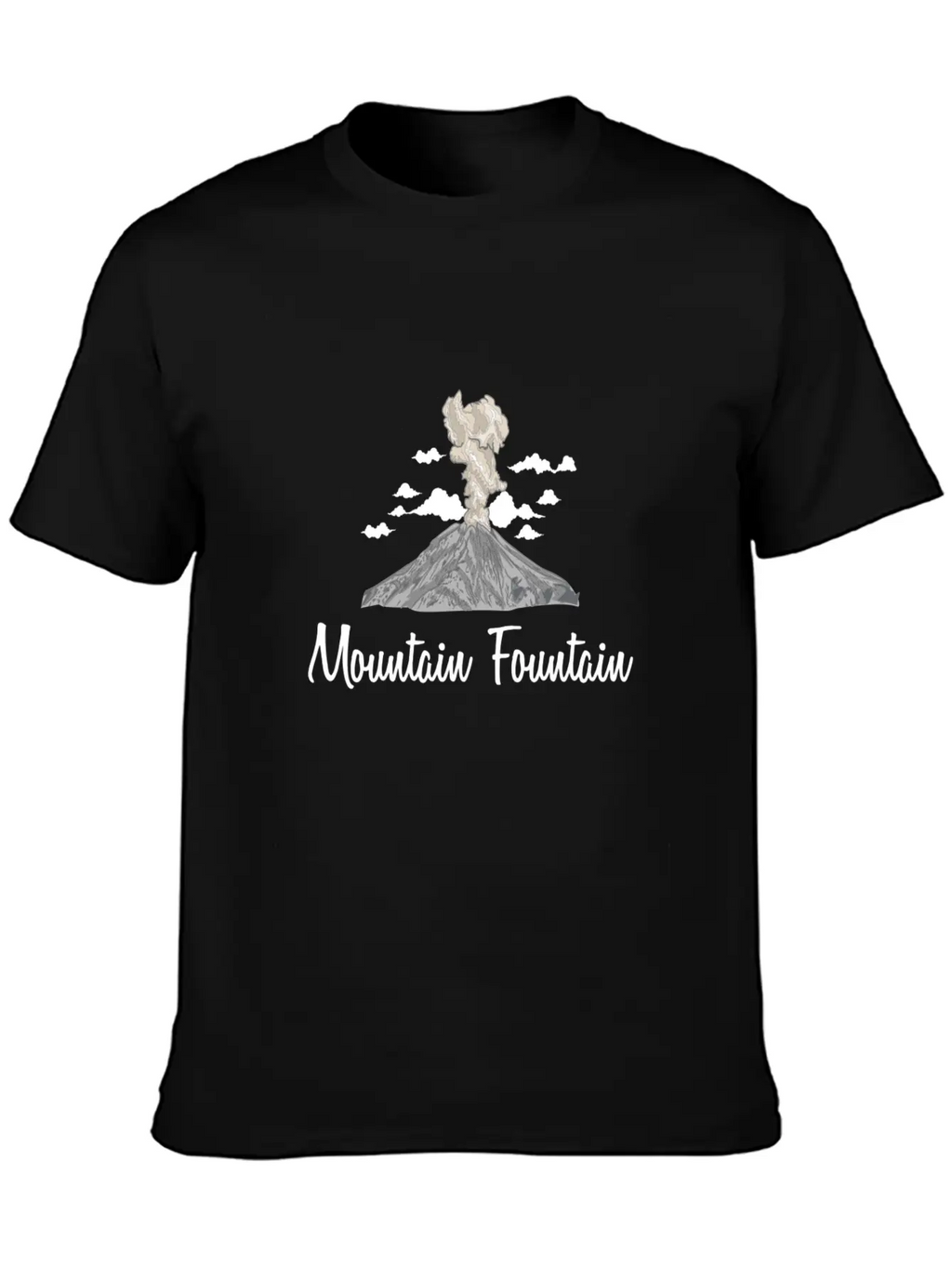 Mountain Fountain Casual Graphic T-Shirt – Simple And Comfortable Daily Wear