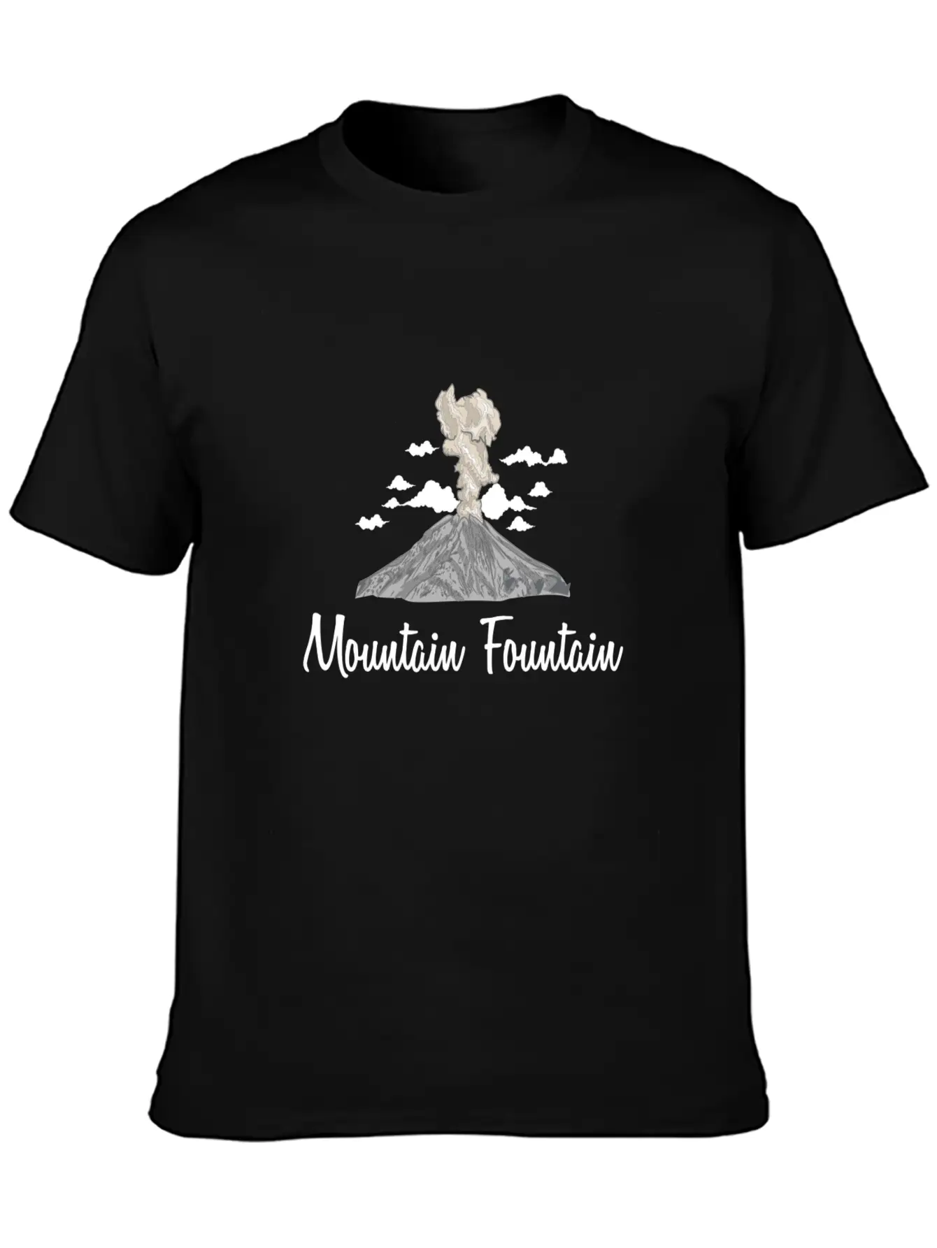 Mountain Fountain Casual Graphic T-Shirt – Simple And Comfortable Daily Wear