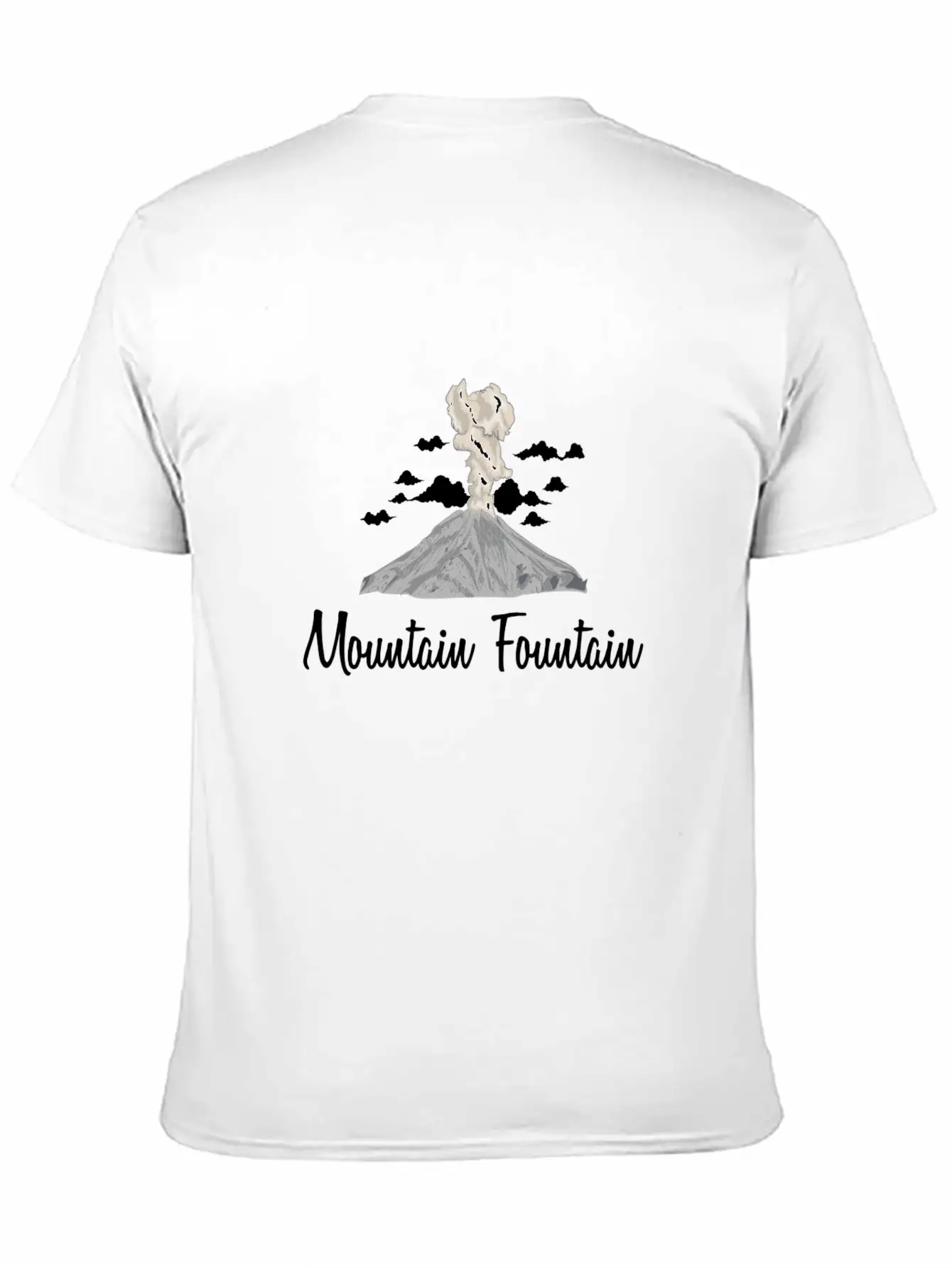Mountain Fountain Casual Graphic T-Shirt – Simple And Comfortable Daily Wear