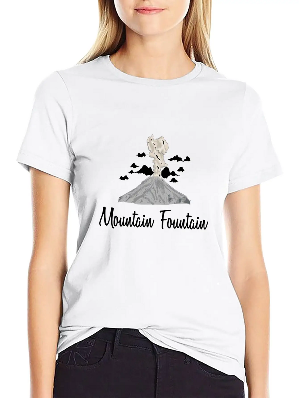 Mountain Fountain Casual Graphic T-Shirt – Simple And Comfortable Daily Wear