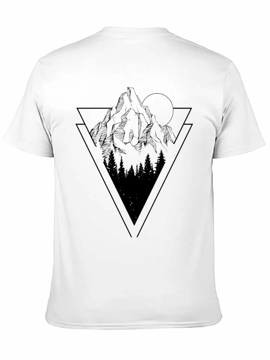 Mountain Sketch Stylish Everyday T-Shirt – Unisex Basic Cotton Tee