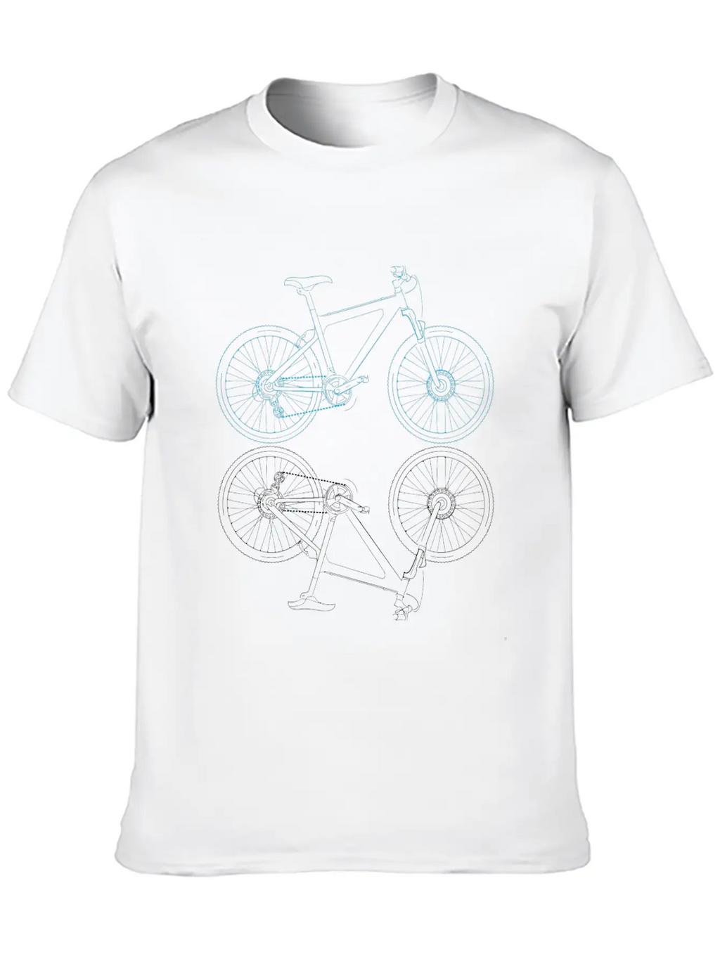 Mountainbike Bicycle Sketch Unisex Casual T-Shirt – Clean Design For Daily Comfort