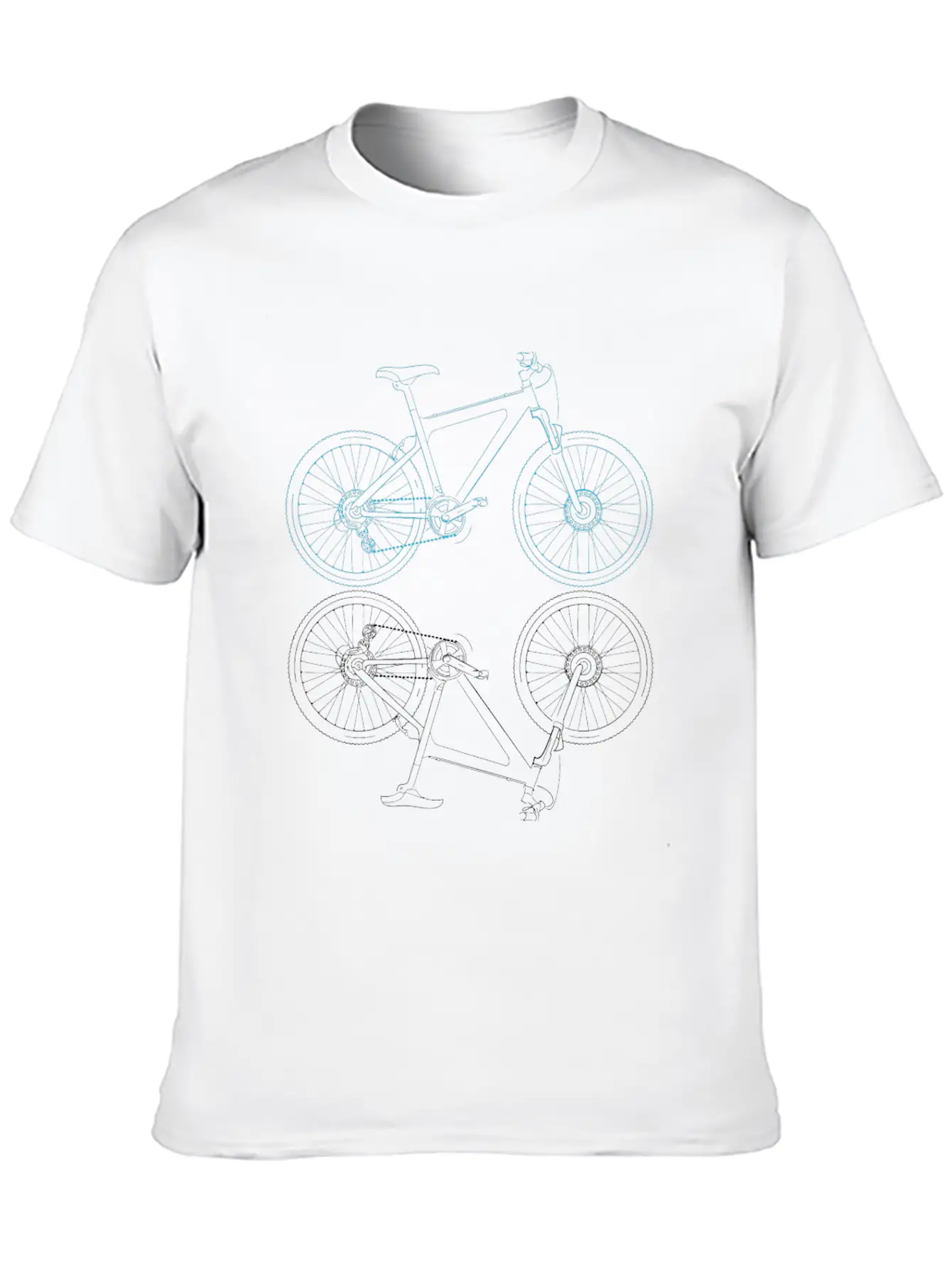 Mountainbike Bicycle Sketch Unisex Casual T-Shirt – Clean Design For Daily Comfort