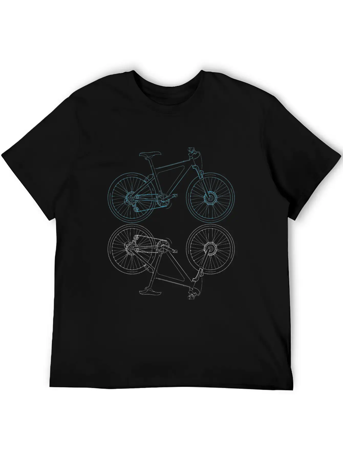 Mountainbike Bicycle Sketch Unisex Casual T-Shirt – Clean Design For Daily Comfort
