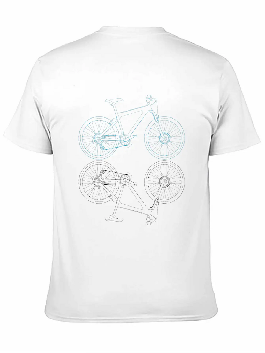 Mountainbike Bicycle Sketch Unisex Casual T-Shirt – Clean Design For Daily Comfort