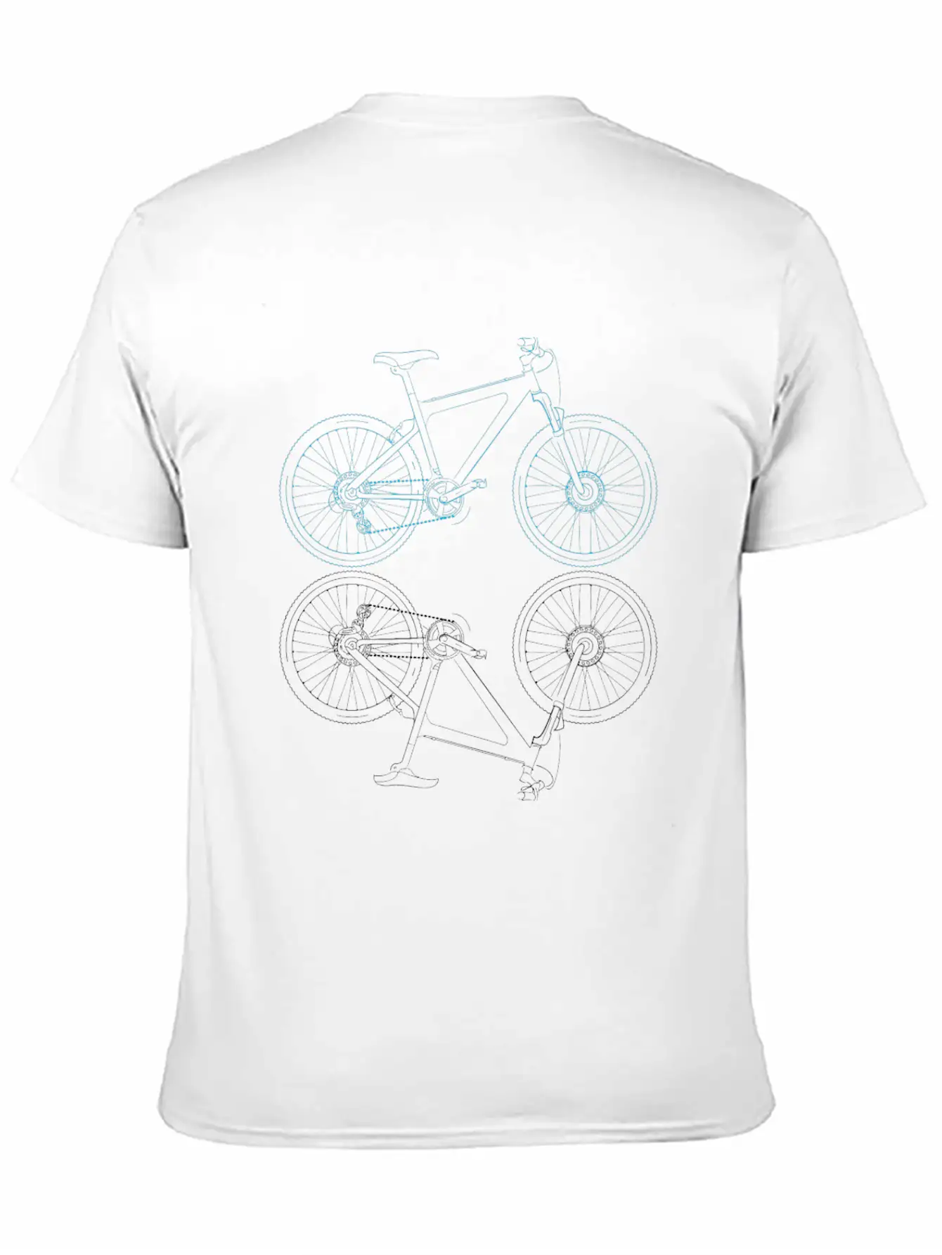 Mountainbike Bicycle Sketch Unisex Casual T-Shirt – Clean Design For Daily Comfort