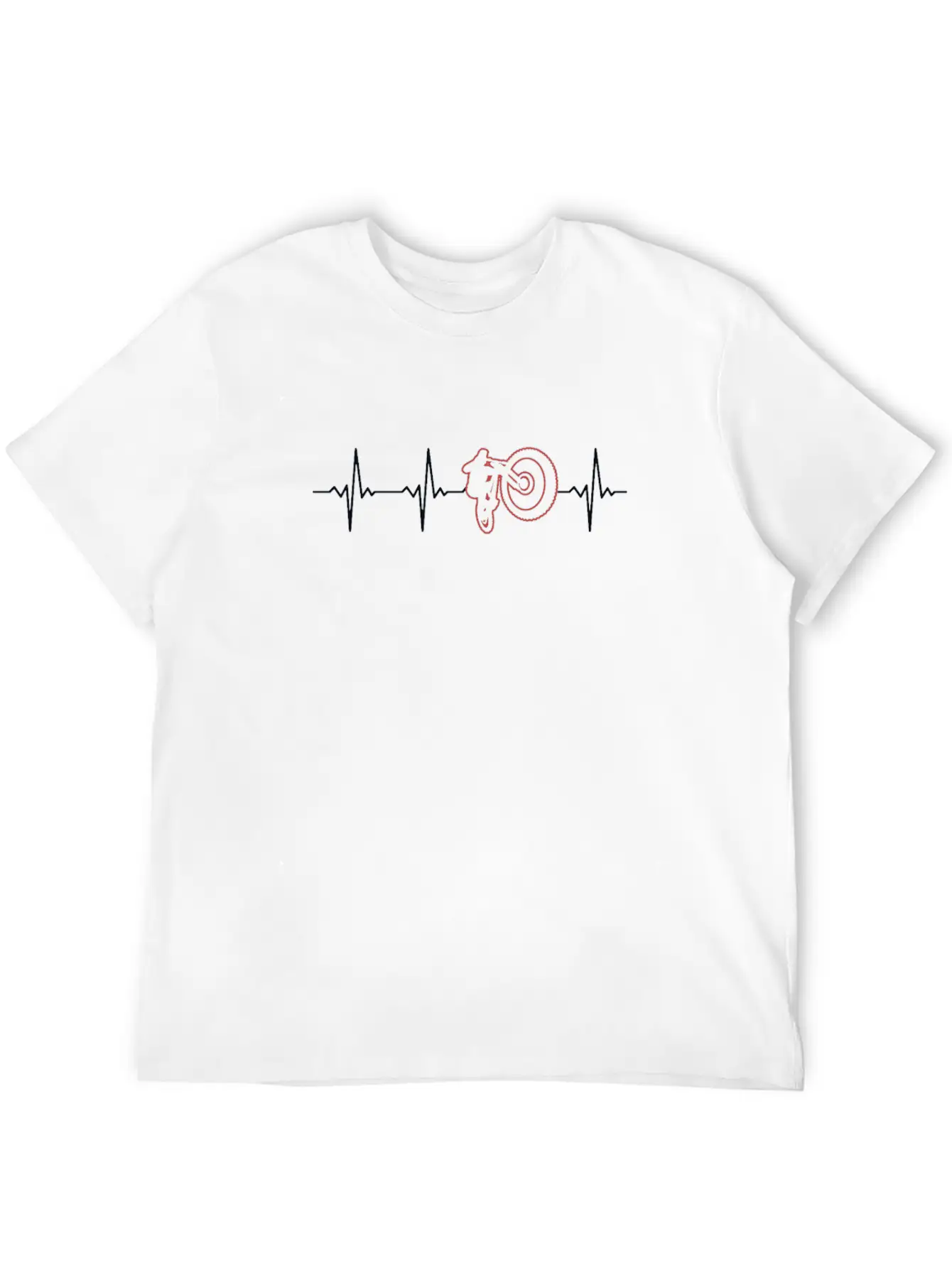 Mountainbike Retro Bicycle Heartbeat Bike Vintage Stylish Everyday T-Shirt – Unisex Basic Cotton Tee