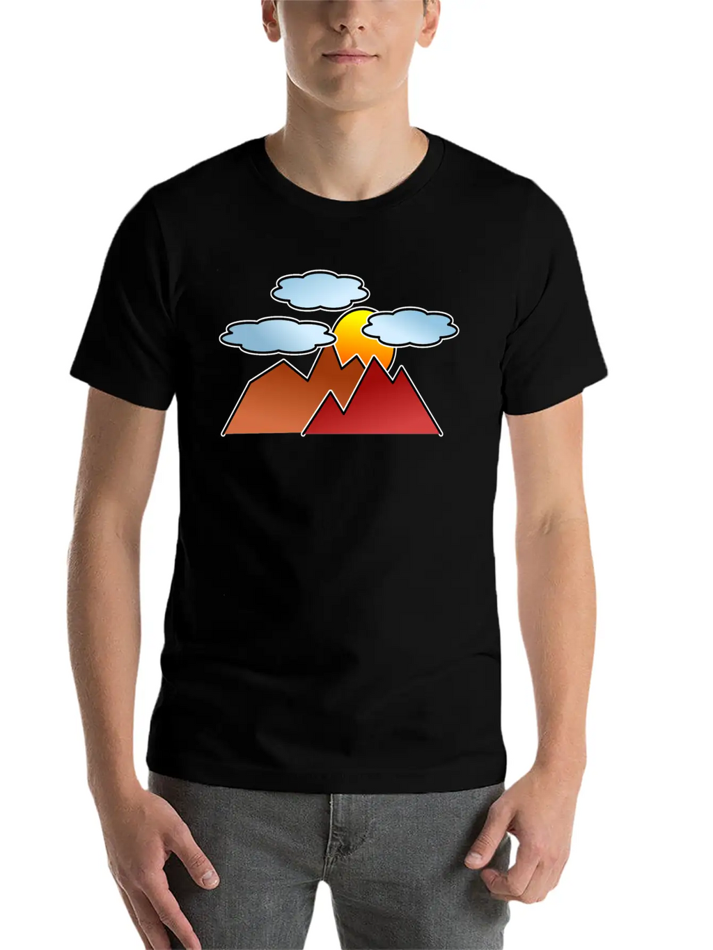 Mountaineering Mountains Sunset Classic Fit Graphic Tee For Daily Comfort – Unisex Cotton Shirt