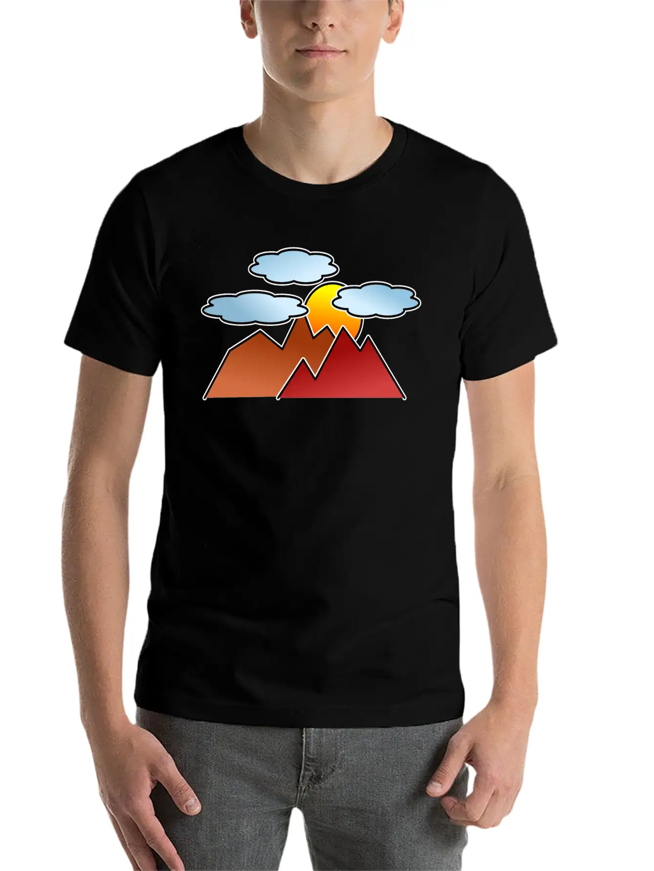 Mountaineering Mountains Sunset Classic Fit Graphic Tee For Daily Comfort – Unisex Cotton Shirt
