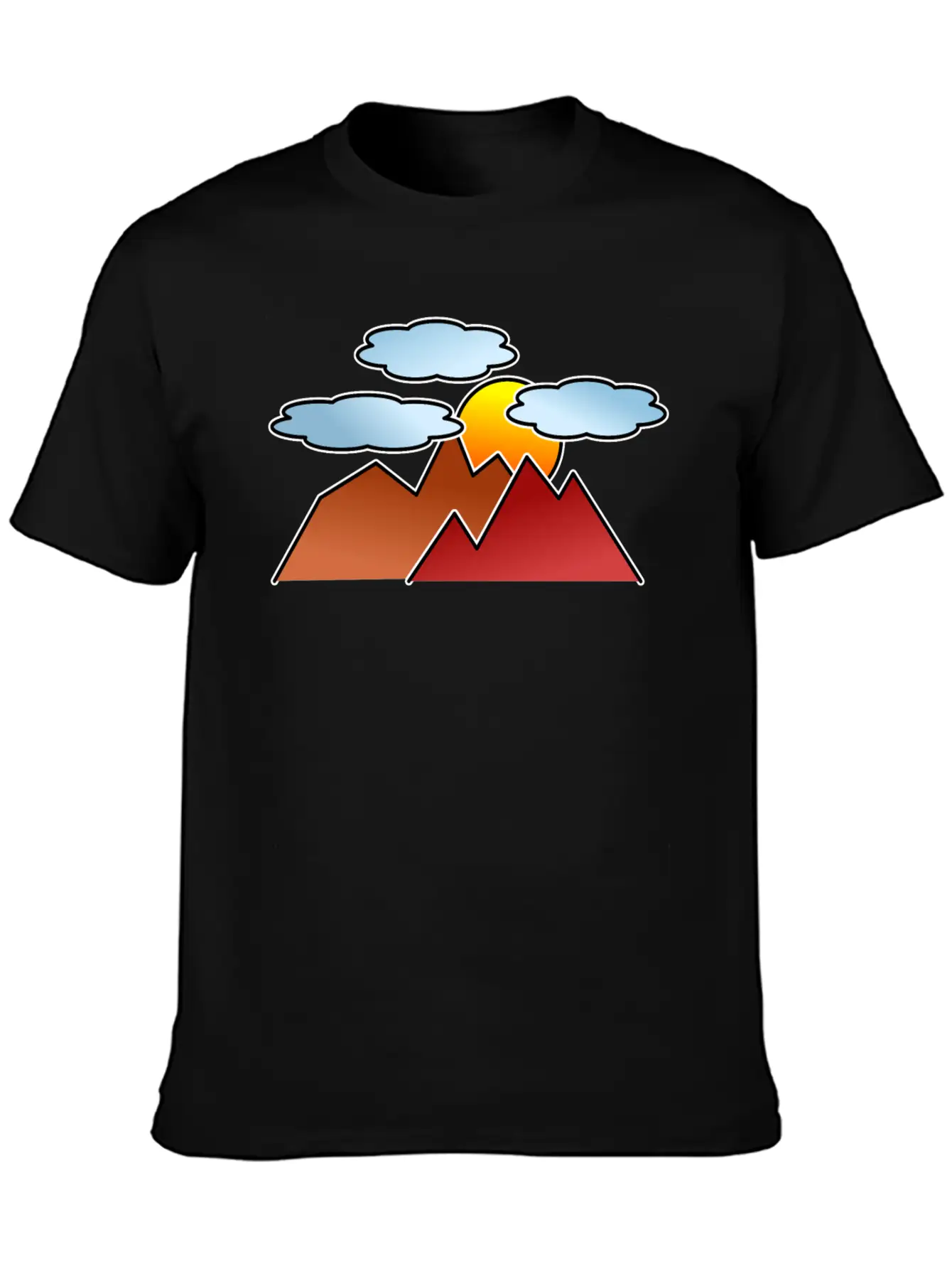 Mountaineering Mountains Sunset Classic Fit Graphic Tee For Daily Comfort – Unisex Cotton Shirt