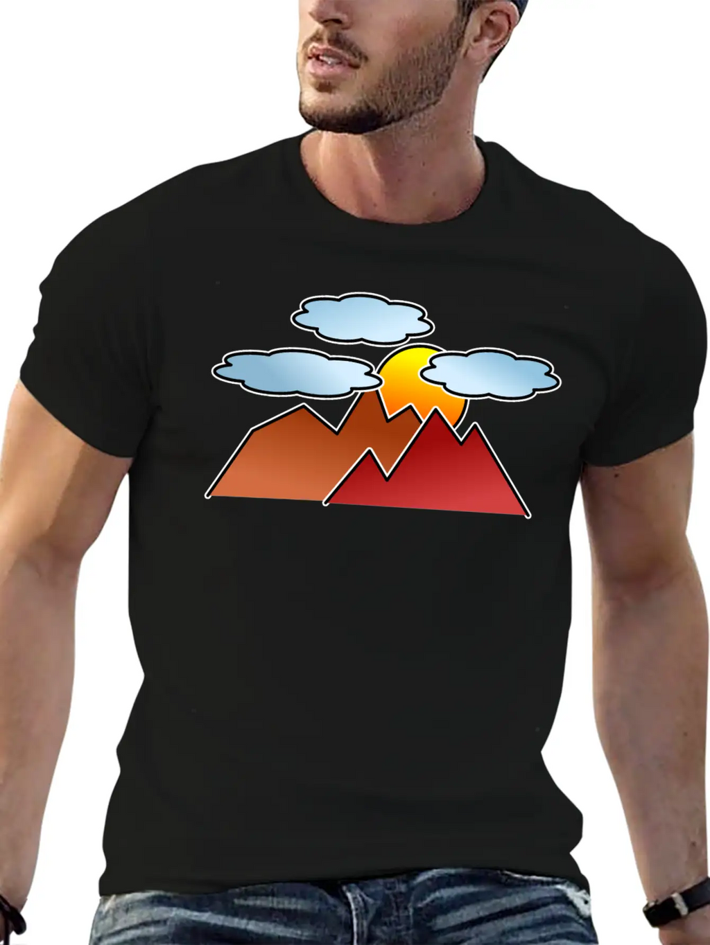 Mountaineering Mountains Sunset Classic Fit Graphic Tee For Daily Comfort – Unisex Cotton Shirt