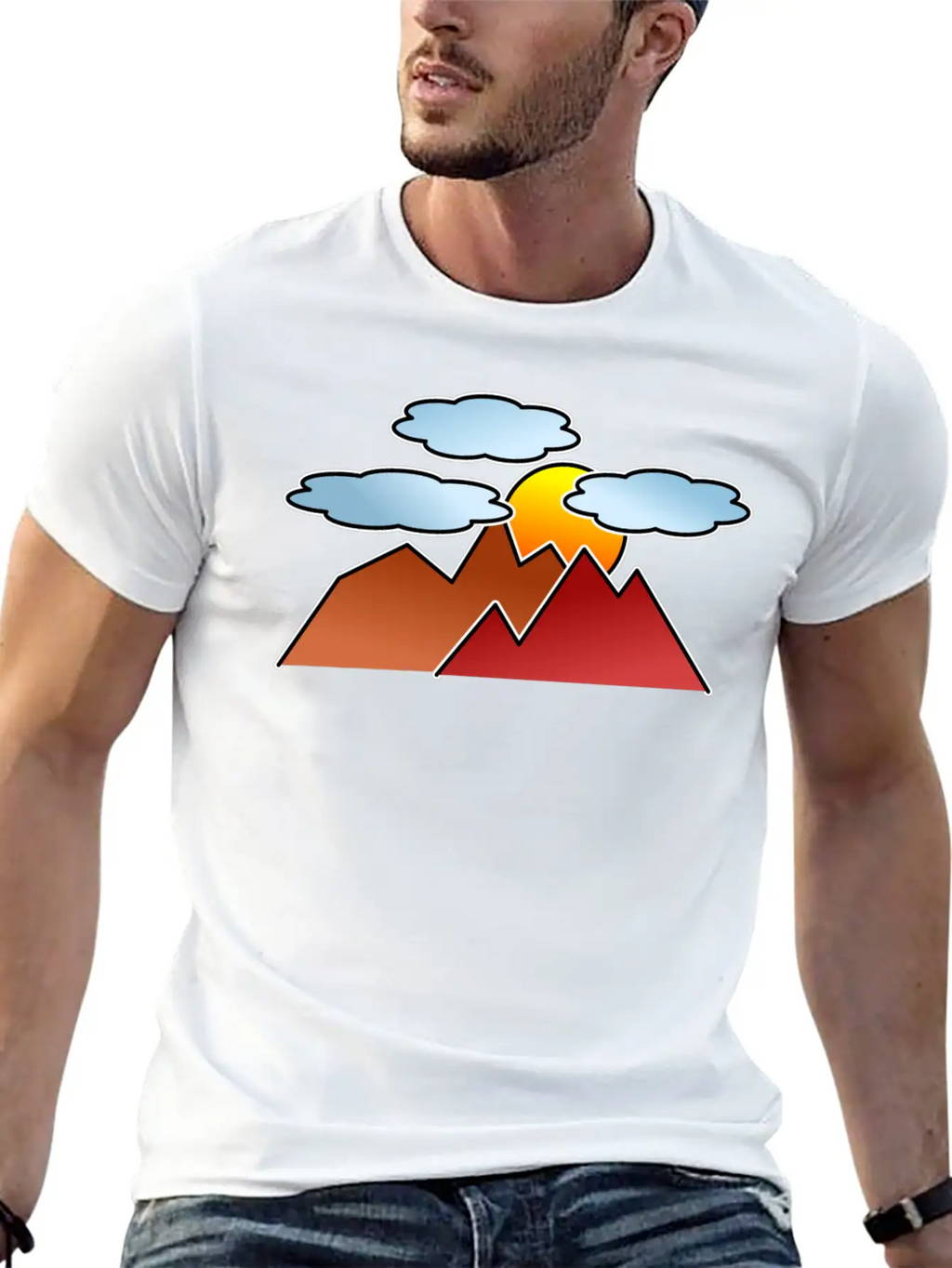 Mountaineering Mountains Sunset Classic Fit Graphic Tee For Daily Comfort – Unisex Cotton Shirt