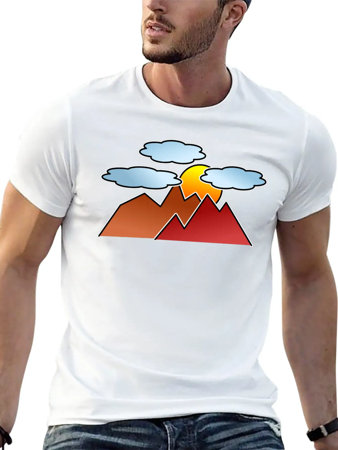Mountaineering Mountains Sunset Classic Fit Graphic Tee For Daily Comfort – Unisex Cotton Shirt