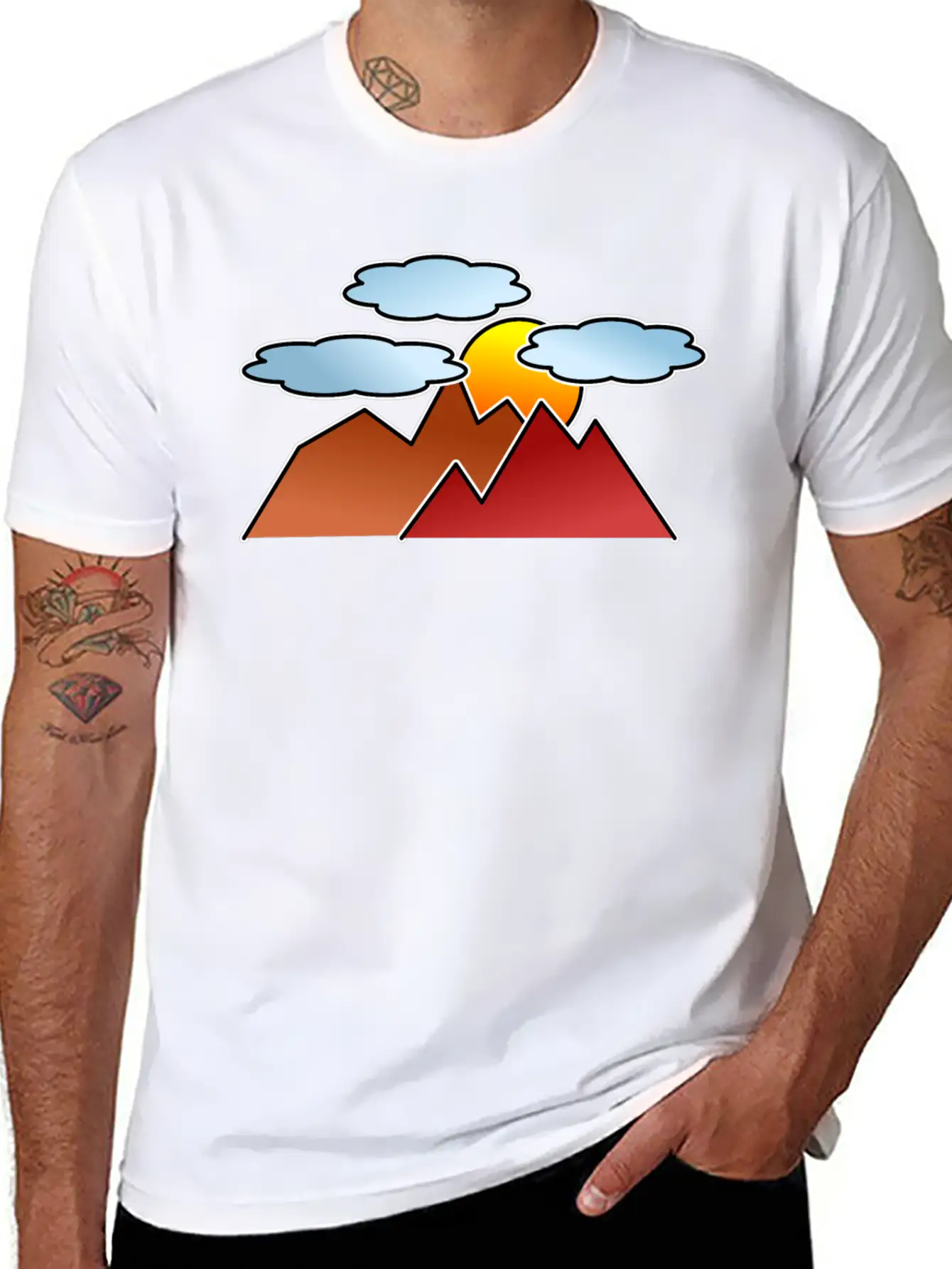 Mountaineering Mountains Sunset Classic Fit Graphic Tee For Daily Comfort – Unisex Cotton Shirt