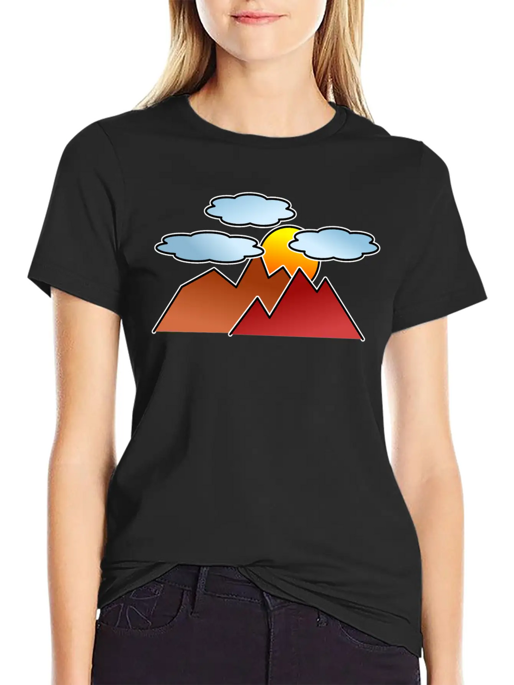 Mountaineering Mountains Sunset Classic Fit Graphic Tee For Daily Comfort – Unisex Cotton Shirt