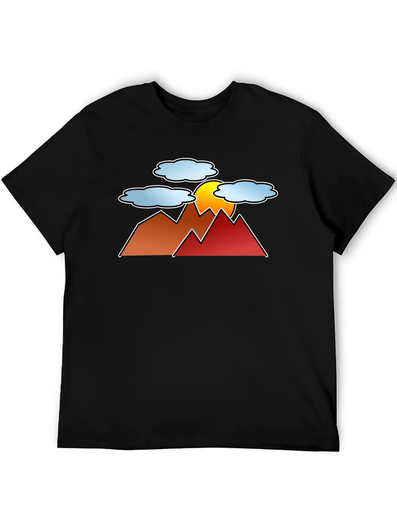 Mountaineering Mountains Sunset Classic Fit Graphic Tee For Daily Comfort – Unisex Cotton Shirt