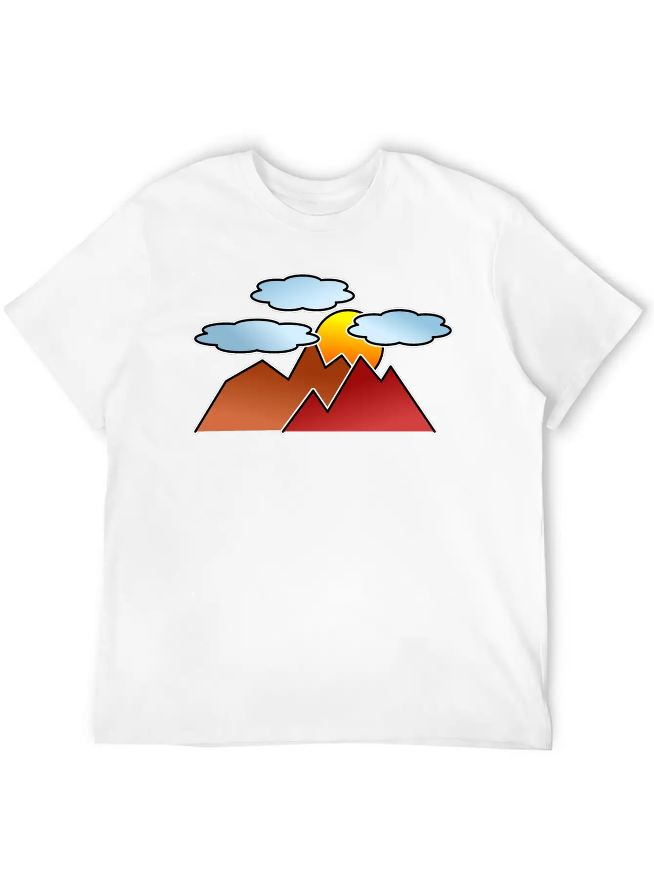 Mountaineering Mountains Sunset Classic Fit Graphic Tee For Daily Comfort – Unisex Cotton Shirt