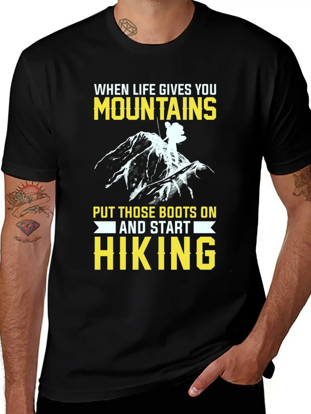 Mountains Are There To Hike Unisex Casual T-Shirt – Clean Design For Daily Comfort