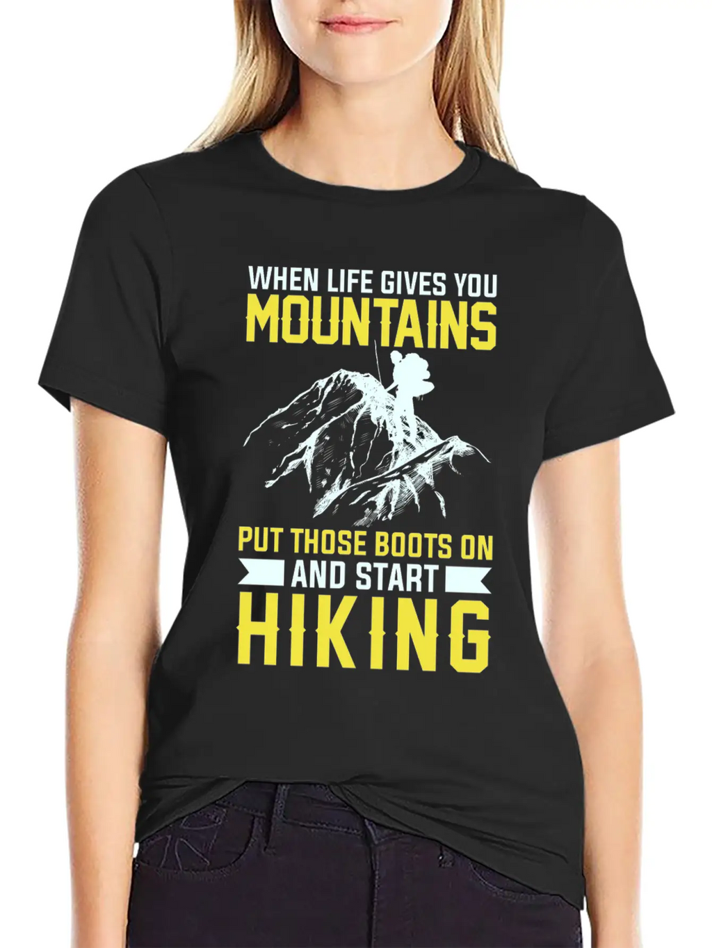 Mountains Are There To Hike Unisex Casual T-Shirt – Clean Design For Daily Comfort