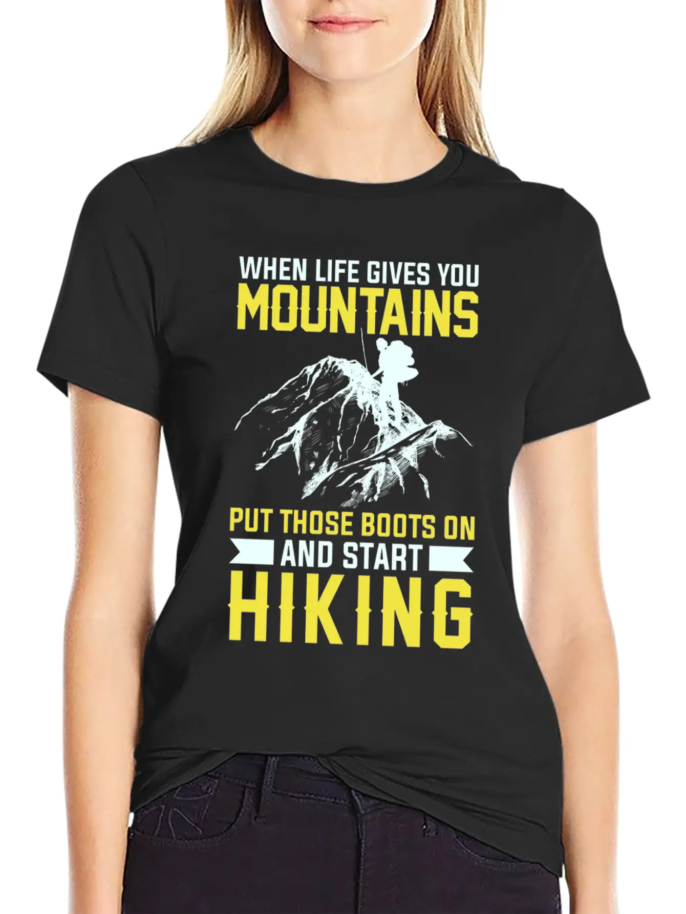 Mountains Are There To Hike Unisex Casual T-Shirt – Clean Design For Daily Comfort