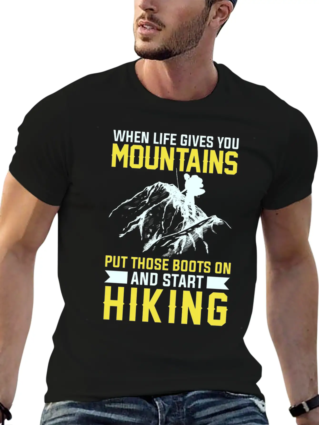 Mountains Are There To Hike Unisex Casual T-Shirt – Clean Design For Daily Comfort