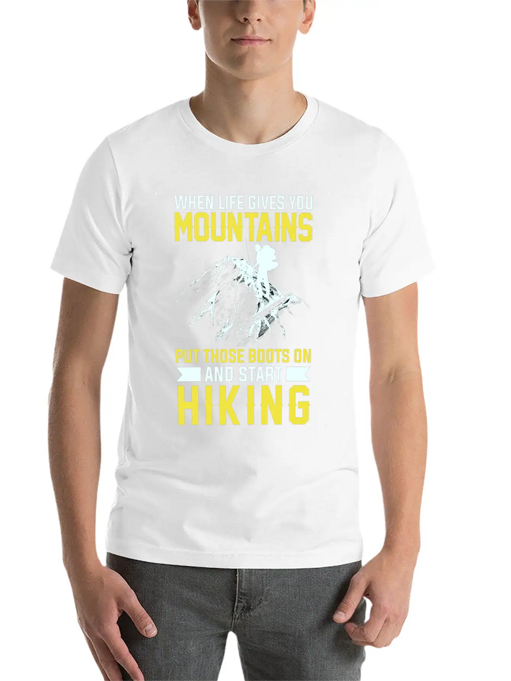 Mountains Are There To Hike Unisex Casual T-Shirt – Clean Design For Daily Comfort
