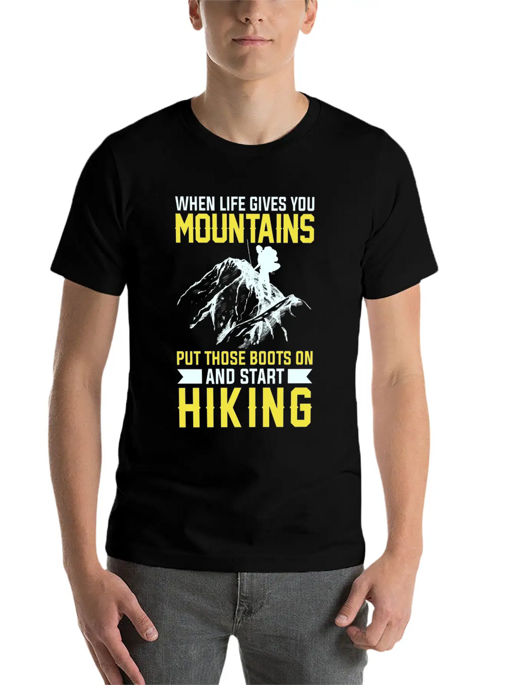 Mountains Are There To Hike Unisex Casual T-Shirt – Clean Design For Daily Comfort