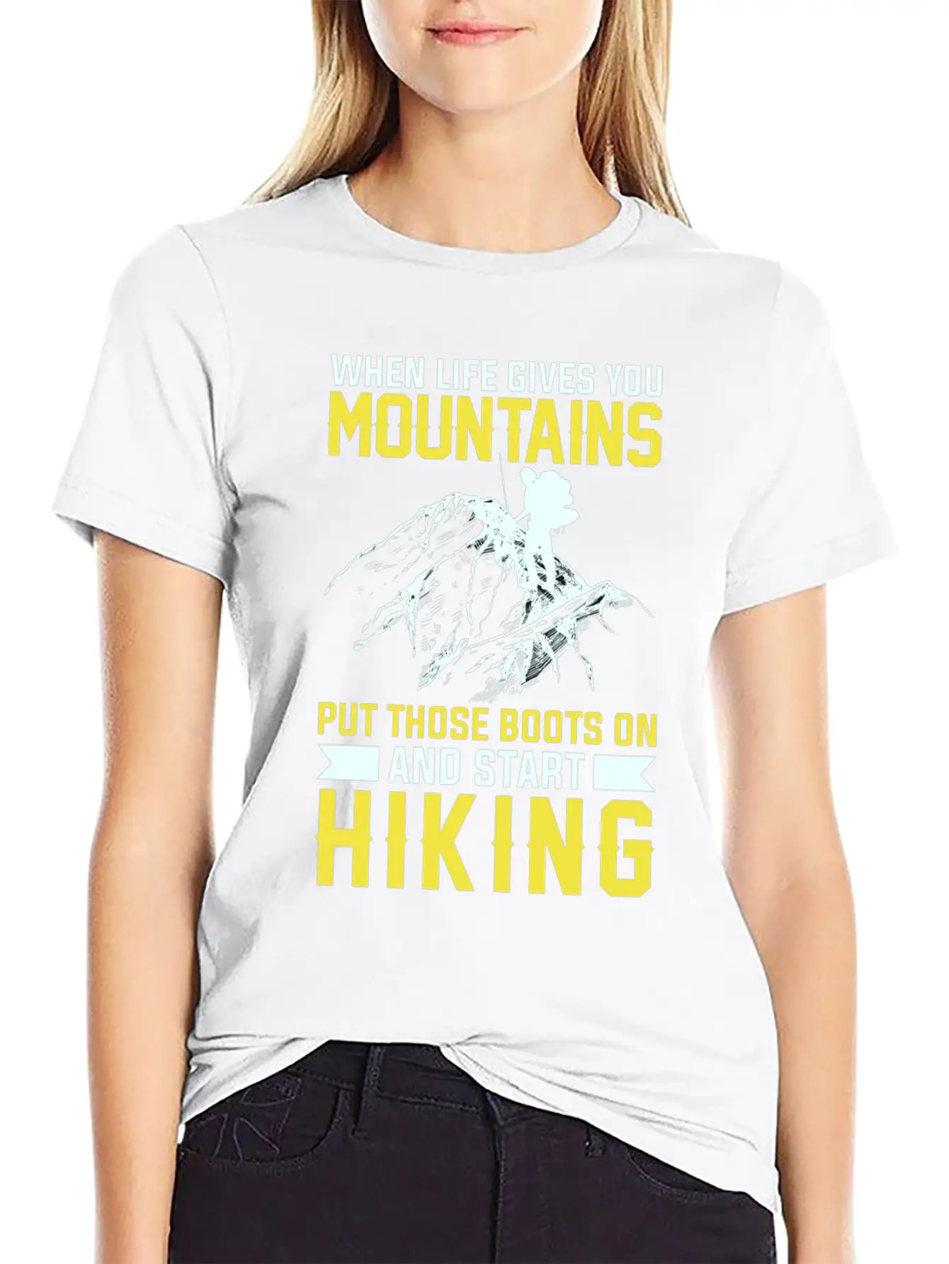 Mountains Are There To Hike Unisex Casual T-Shirt – Clean Design For Daily Comfort