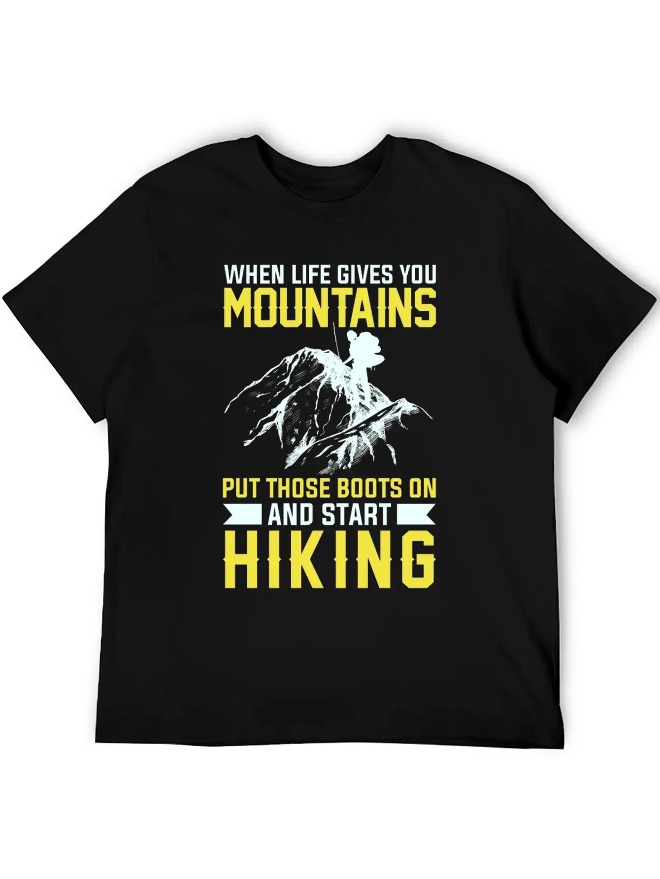 Mountains Are There To Hike Unisex Casual T-Shirt – Clean Design For Daily Comfort