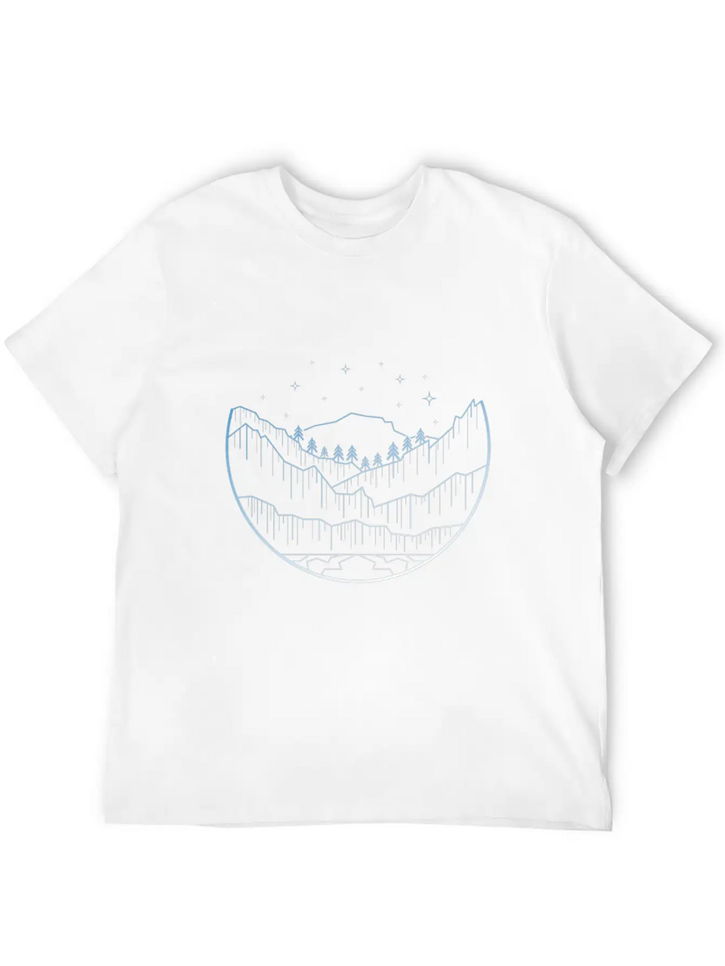 Mountains Forest Unisex Short Sleeve Soft Cotton T-Shirt – Casual Everyday Wear