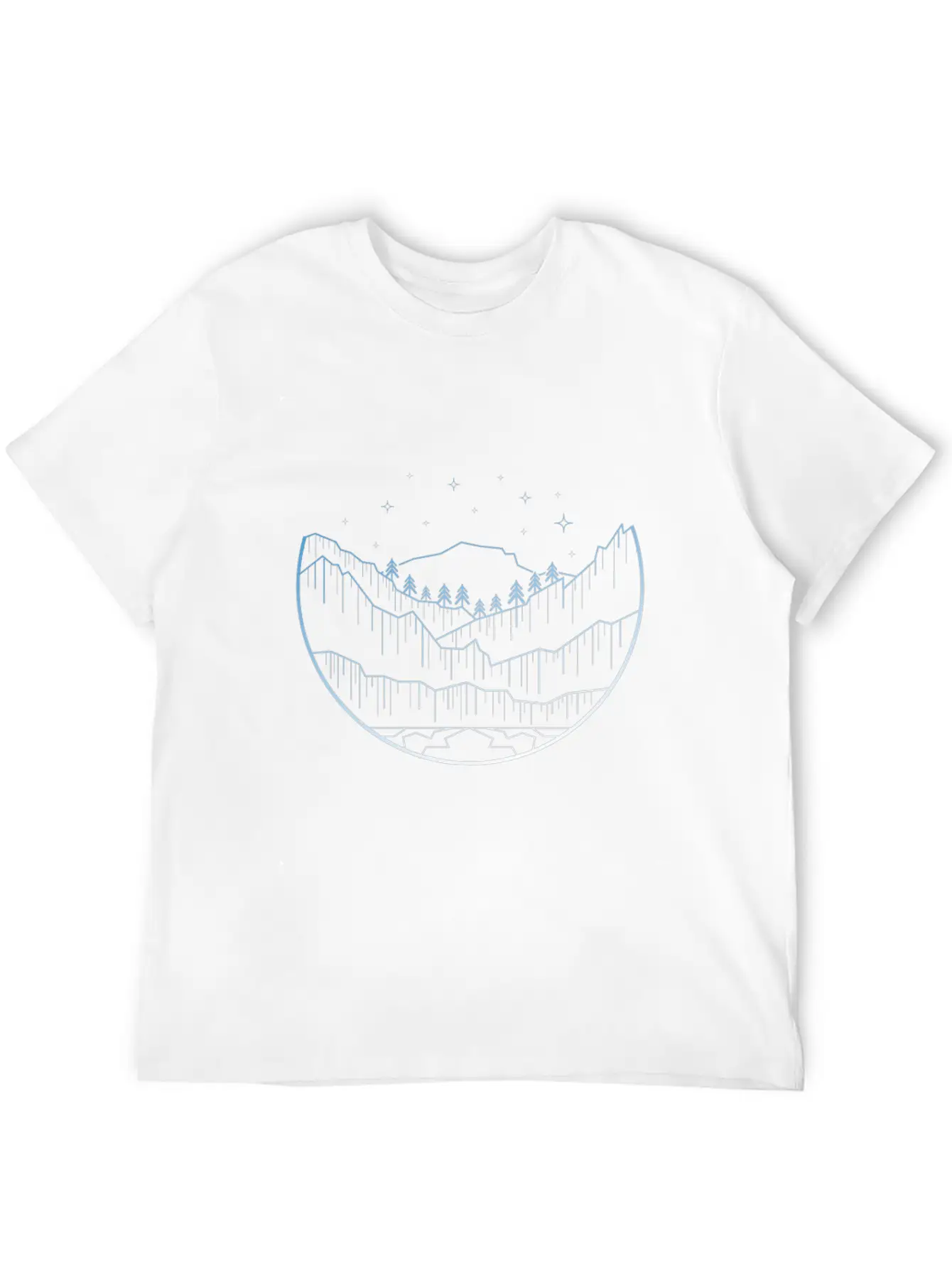Mountains Forest Unisex Short Sleeve Soft Cotton T-Shirt – Casual Everyday Wear