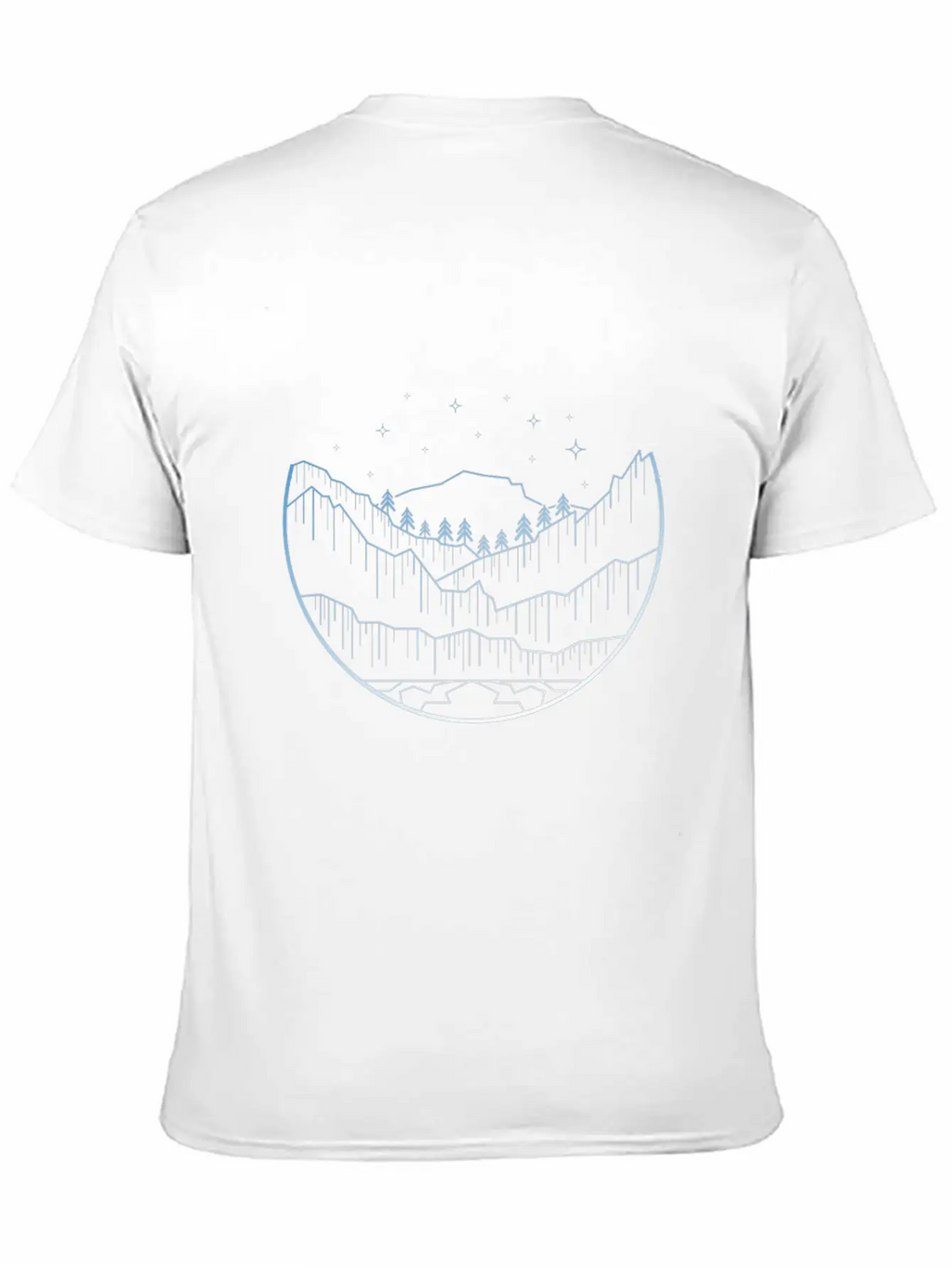 Mountains Forest Unisex Short Sleeve Soft Cotton T-Shirt – Casual Everyday Wear