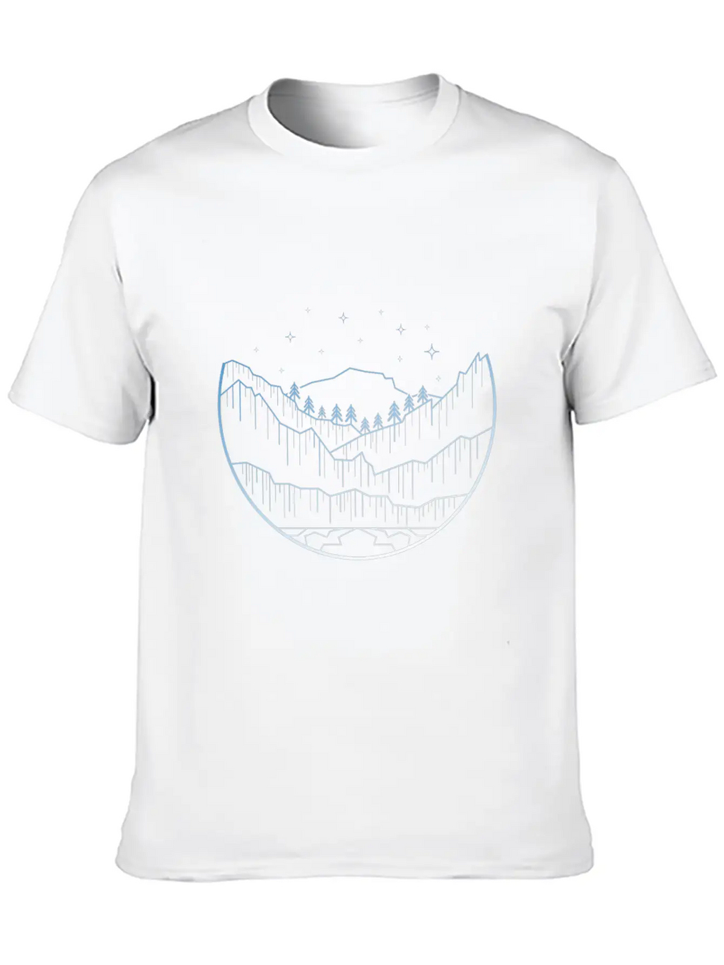Mountains Forest Unisex Short Sleeve Soft Cotton T-Shirt – Casual Everyday Wear