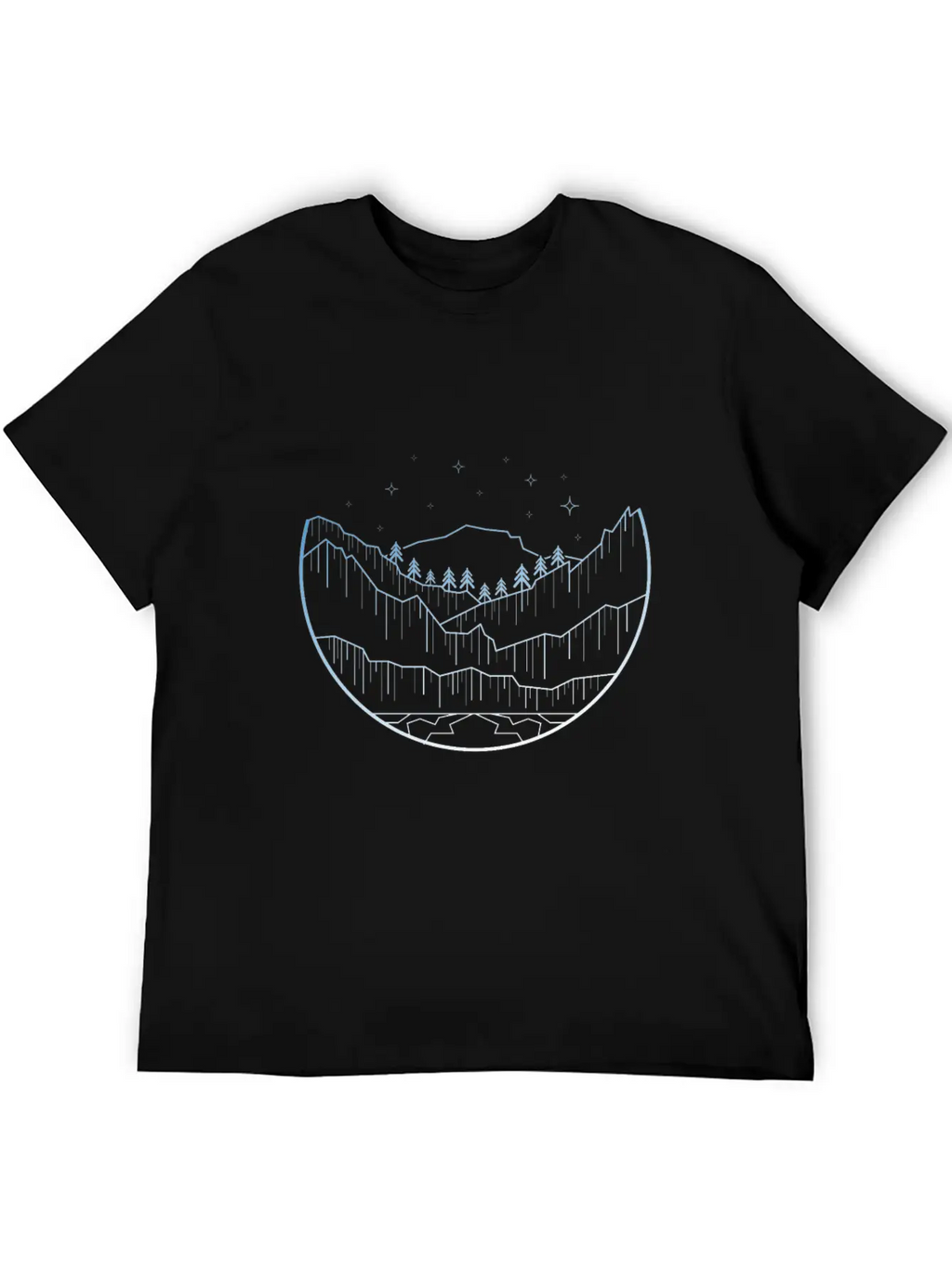 Mountains Forest Unisex Short Sleeve Soft Cotton T-Shirt – Casual Everyday Wear