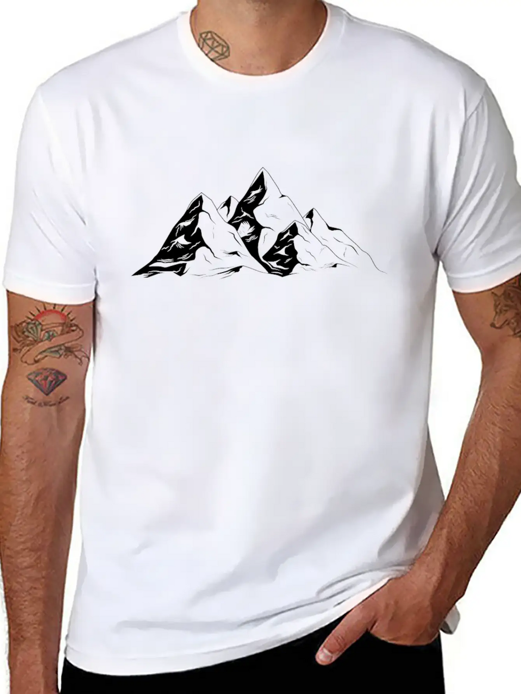 Mountains Hiking Nature Mountaineer Unisex Short Sleeve Soft Cotton T-Shirt – Casual Everyday Wear