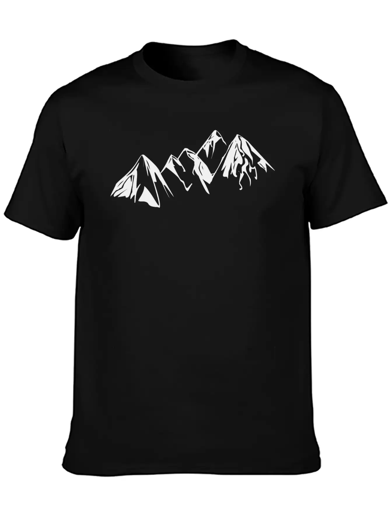 Mountains Landscape Drawing Classic Fit Graphic Tee For Daily Comfort – Unisex Cotton Shirt