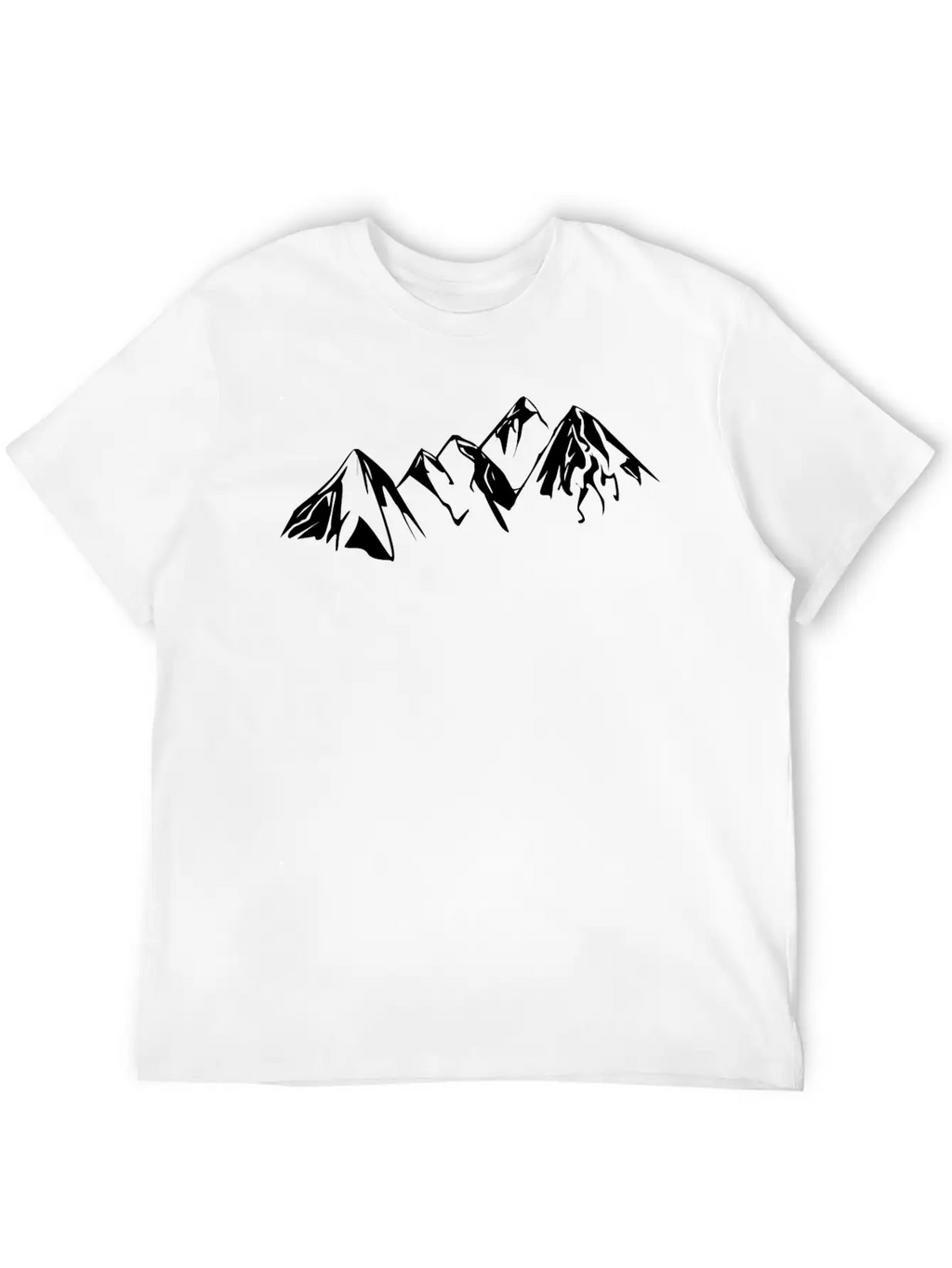 Mountains Landscape Drawing Classic Fit Graphic Tee For Daily Comfort – Unisex Cotton Shirt