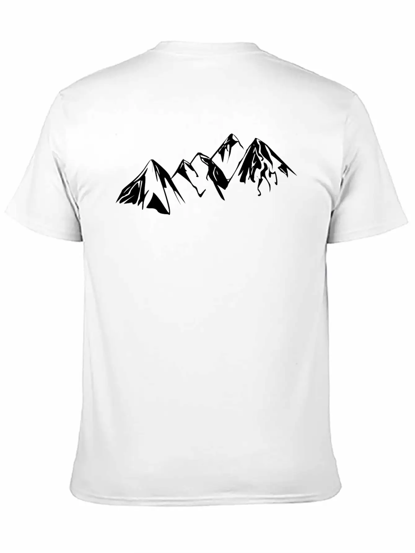 Mountains Landscape Drawing Classic Fit Graphic Tee For Daily Comfort – Unisex Cotton Shirt
