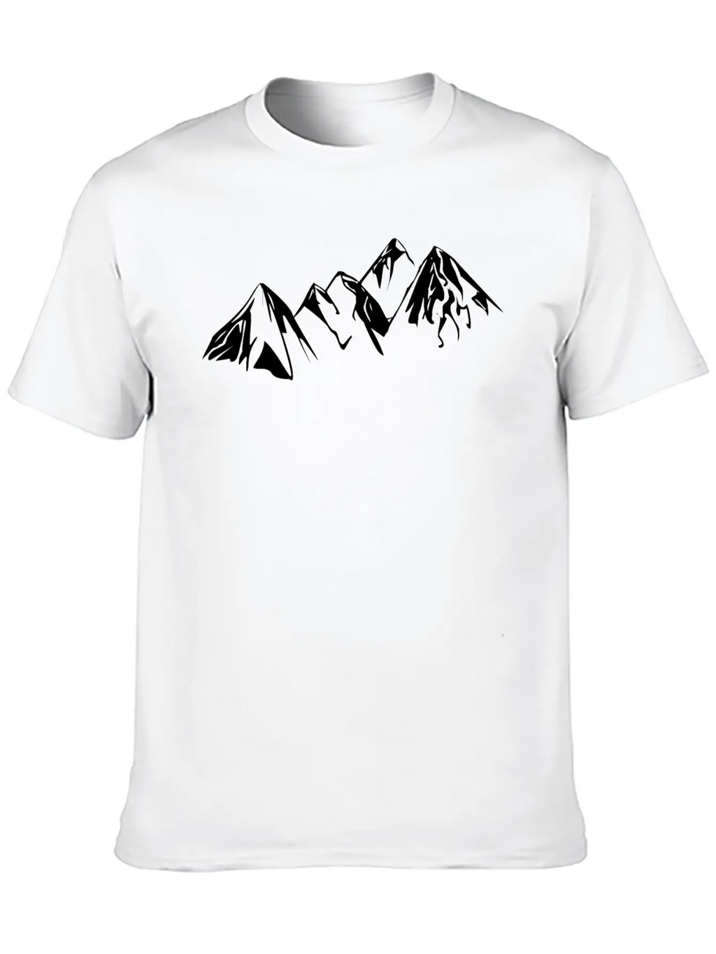 Mountains Landscape Drawing Classic Fit Graphic Tee For Daily Comfort – Unisex Cotton Shirt