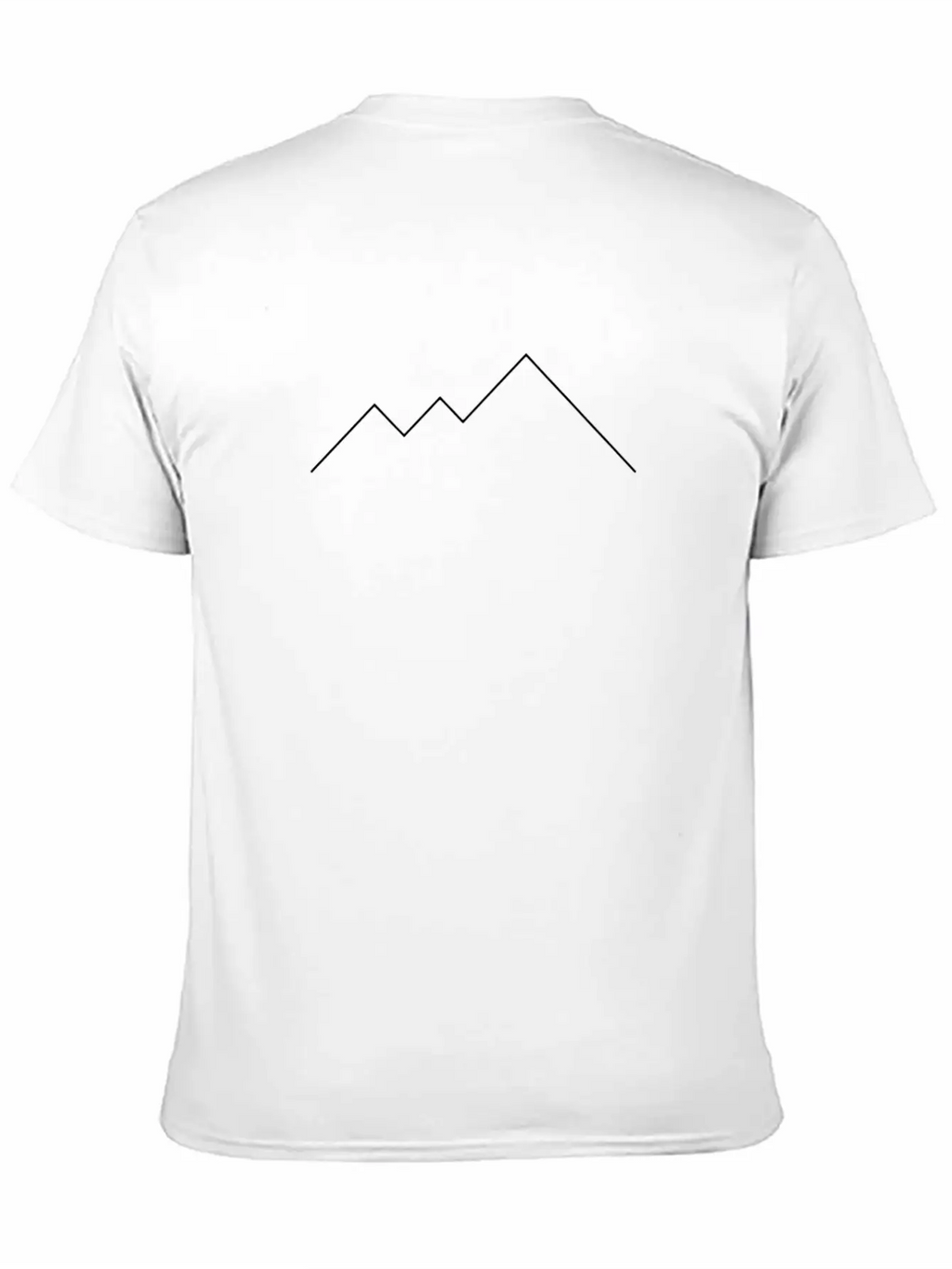 Mountains Minimalistic Drawing Hiking Mountain Essential Cotton Tee For Daily Outfits – Unisex Style