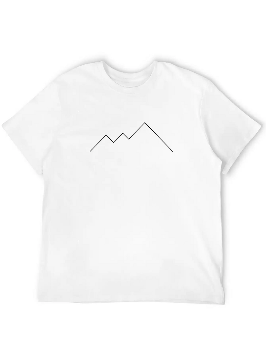 Mountains Minimalistic Drawing Hiking Mountain Essential Cotton Tee For Daily Outfits – Unisex Style